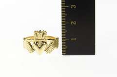 14K Yellow Gold Claddagh Symbol Traditional Irish Loyalty Ring