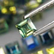 Unheated! VS clarity! 8.52ct princess cut Australian Sapphire set