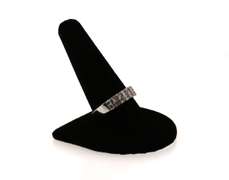 Impressive Sterling Silver Anniversary Band Ring with Double Row Baguette Cubic Zirconias