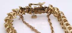 Popular Yellow Gold Diamond S Link Tennis Bracelet