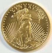 Superb Gem BU 2021 $5 Gold Eagle coin. Pristine