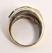 Modern 14k WG Ring with Tanzanites