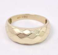 Fancy Men's Ring in 14K Yellow Gold