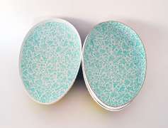 Vintage Large Nestler Paper Mache Easter Egg Candy Container Box, Depicting a Bunny Delivering Mail and Chicks