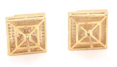Brilliant Yellow Gold Diamond Earrings