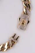 Awesome 14kt Yellow Gold Panther Chain Link Bracelet