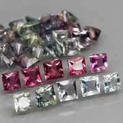 Untreated!  4.90ct princess cut VS Songean Sapphire parcel