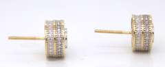 Fancy Yellow Gold Diamond Earrings