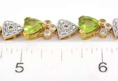 Darling Peridot & White Topaz Bracelet in Vermeil