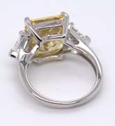 Yellow and White Cubic Zirconia Ring in Sterling Silver