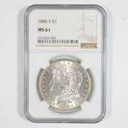 MS61 1886-S Morgan Silver Dollar - Graded NGC