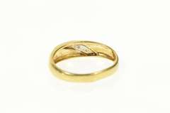 10K Yellow Gold Classic Diamond Striped Men's Wedding Ring