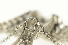 Platinum 3.06 Ctw Pave Diamond Ruby Sparrow Bird Necklace