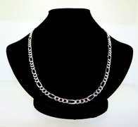 Gorgeous Sterling Silver Figaro Chain Necklace