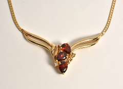 Feminine Garnet Necklace