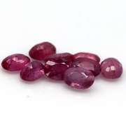 Heavy 10.20ct oval cut Ruby set