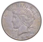 1934-D Peace Silver Dollar