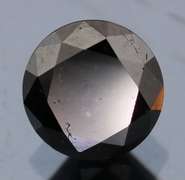 Very fine 1.72ct smooth cut Black Diamond solitaire