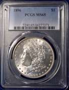 1896 Morgan Silver Dollar PCGS MS65.