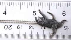 Sterling Silver Cat Pendant on Chain Necklace