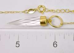 Fantastic Cystal Point Necklace in Gold Plated Sterling Silver