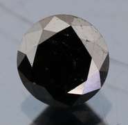 Elegant 1.37ct smooth cut Black Diamond solitaire