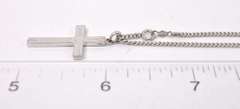 White Gold Cross Pendant & Chain