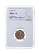 MS66 BN 1964 Lincoln Memorial Cent - Graded NGC
