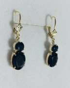 14kt Gold & Blue Sapphire Earrings