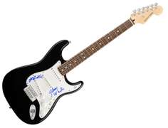 Edgar and Johnny Winter Autographed Signed Guitar