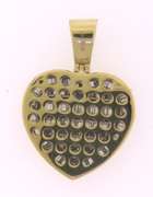 Beautiful 10kt Solid Yellow Gold & 1.0+CTW Diamond Heart Pendant