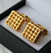 Handsome Pair Jeweled Style Cufflinks By Carelli