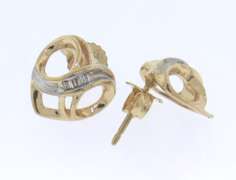 Charming Set of Bagg Crossover Heart Pendant and Earrings