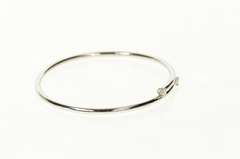 18K White Gold 0.20 Ctw Diamond Wrap Bypass Bangle Bracelet