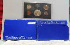 2 sets:  1968 & 1969 PRF Sets, Sil Hf Dols