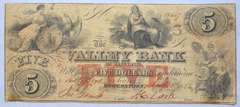 $ 5 Valley Bank Of Hagerstown Jan 31 1855 Note