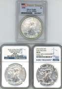 3 MS69 PCGS & NGC $1 Silver Eagles: 2006, 2014(W), & 2016