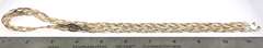 Tricolor Handmade Italian Sterling Silver Braid Chain Necklace