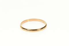 10K Rose Gold 2.2mm Rounded Simple Classic Wedding Band Ring
