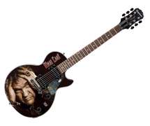 Meat Loaf Autographed Gibson Epiphone Les Paul Photo Graphics Guitar ACOA