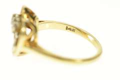 14K Yellow Gold Retro Diamond Accent Heart Promise Ring