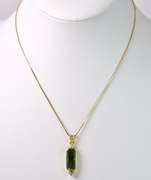 Captivating Tourmaline and Diamond Necklace in 14K Yellow Gold