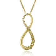 18k Gold over Silver CZ Infinity Pendant