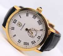 S.Coifmann Grey Dial Black Leather 42mm Watch