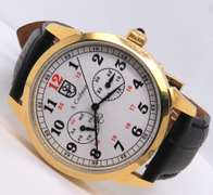 S. Coifman White Dial Black Leather Band Watch