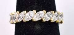 Glimmering Ladies Eternity Diamond Ring in 14K Yellow Gold