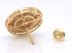 Glowing Yellow Gold Diamond Earrings