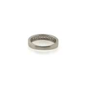 Gorgeous Sterling Silver Anniversary Band Ring with Channel Set Cubic Zirconias