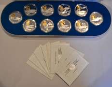 1991-93 Canada 50 Year Silver Proof $20 Coin Powered Flight Set