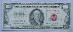 $ 100 1966 Fowler Red Seal US Note